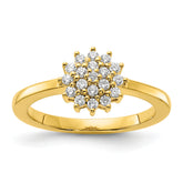 14k 1/4 carat Lab Grown Diamond VS/SI+ G+ Complete Cluster Ring